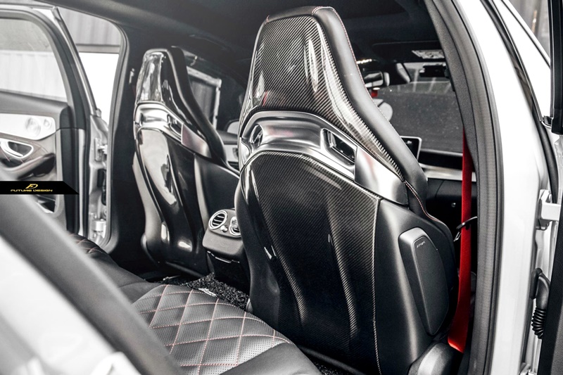 W205 C63 - AirWing Carbon Seat Back Shells 01