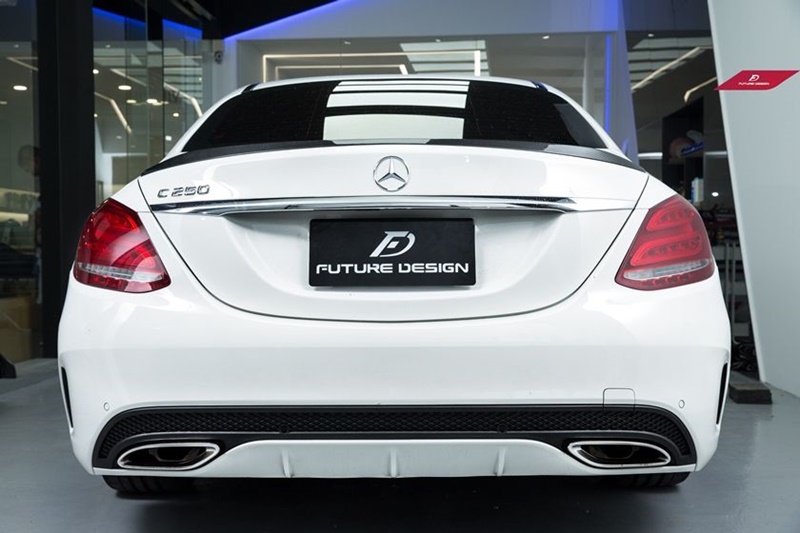W205 Sedan - C63 style Carbon Trunk Spoiler 01